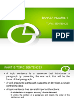 Bahasa Inggris 1 Arsitektur Pertemuan 2 Topic Sentence