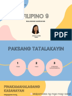 Unang Linggo-Ikalawang Markahan - FILIPINO 9