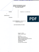 Schneider V JPMC 13-01223, Doc 43, Indiana Notice of Non Intervention, March 6, 2014