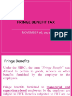 Fringe Benefit Tax - Nov 06
