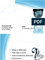 Wikileaks: Presented By: Date
