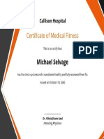 Free Medical Fitness Certificate Format - Jpeg
