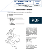 Examen Final Cuarto Sociales