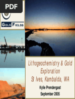 Thogeochemistry & Gold Lithogeochemistry & Gold - Prendergast Kylie