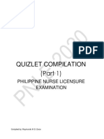 Quizlet Compilation (Part 1) : Philippine Nurse Licensure Examination