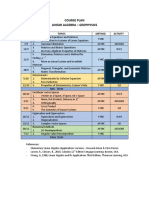 Course Plan Linear Algebra - Geophysics: Date Topics Method Activity