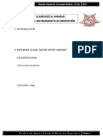 Llamados A Animar: SER UN Instrumento DE Bendición