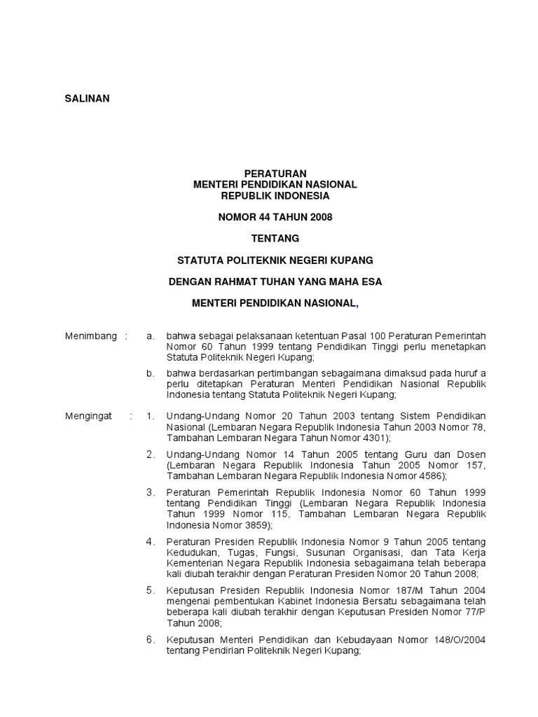Contoh Statuta Sebagai Bahan | PDF