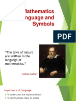 Mathematics Language and Symbols