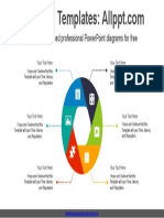 Rotation Six Sector PowerPoint Diagram