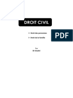 Cours Droit Civile Droit Des Personnes Et de La Famille (Livre 1 Et 2)