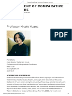Professor Nicole Huang - Department of Comparative Literature