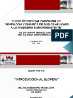 SISMOLOGÍA Y DINÁMICA DE SUELOS - SESIÓN 05 Y 06 (PARTE 01)