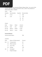 Quiz Audit of Cash