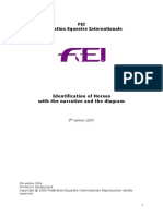 FEI Fédération Equestre Internationale: Identification of Horses With The Narrative and The Diagram