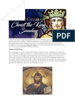 Why We Celebrate Christ The King