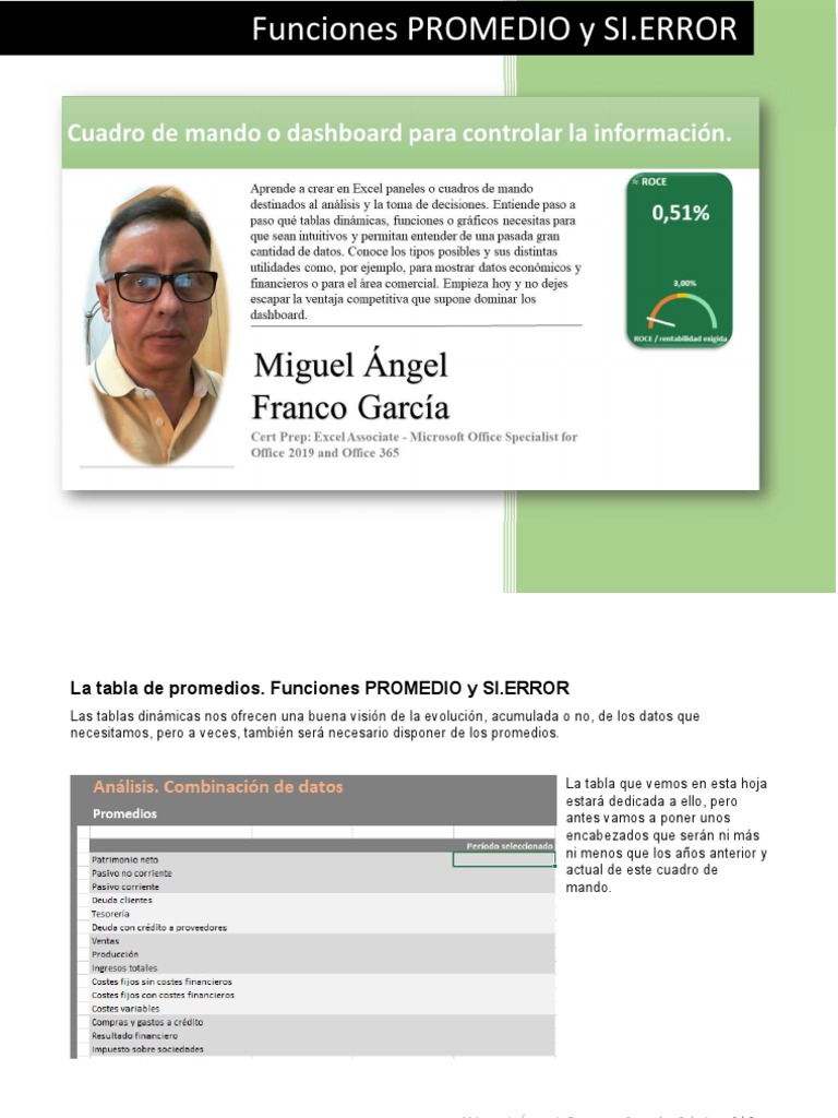 5 5 La Tabla De Promedios Pdf Microsoft Excel