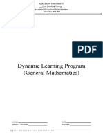 Dynamic Learning Program (General Mathematics) : Arellano University