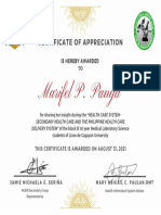 Certificate of Appreciation