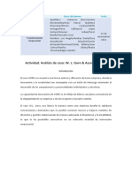 Actividad. Análisis de Caso - W. L. Gore & Associates Inc.