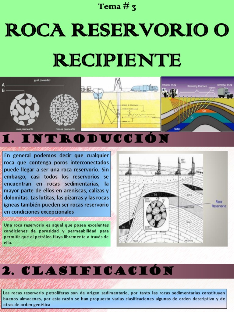Características de Rocas Reservorio | PDF | Roca (geología) | Roca clástica