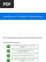 Intro To Sustainable Manufacturing