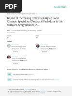 Impact of Increasing Urban Density On Local Climate Spatial and Temporal Variations in The Surface Energy Balance in Melbourne Australia