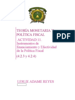 Teoría Monetaria Y Política Fiscal