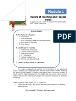 Nature of Teaching and Teacher Roles