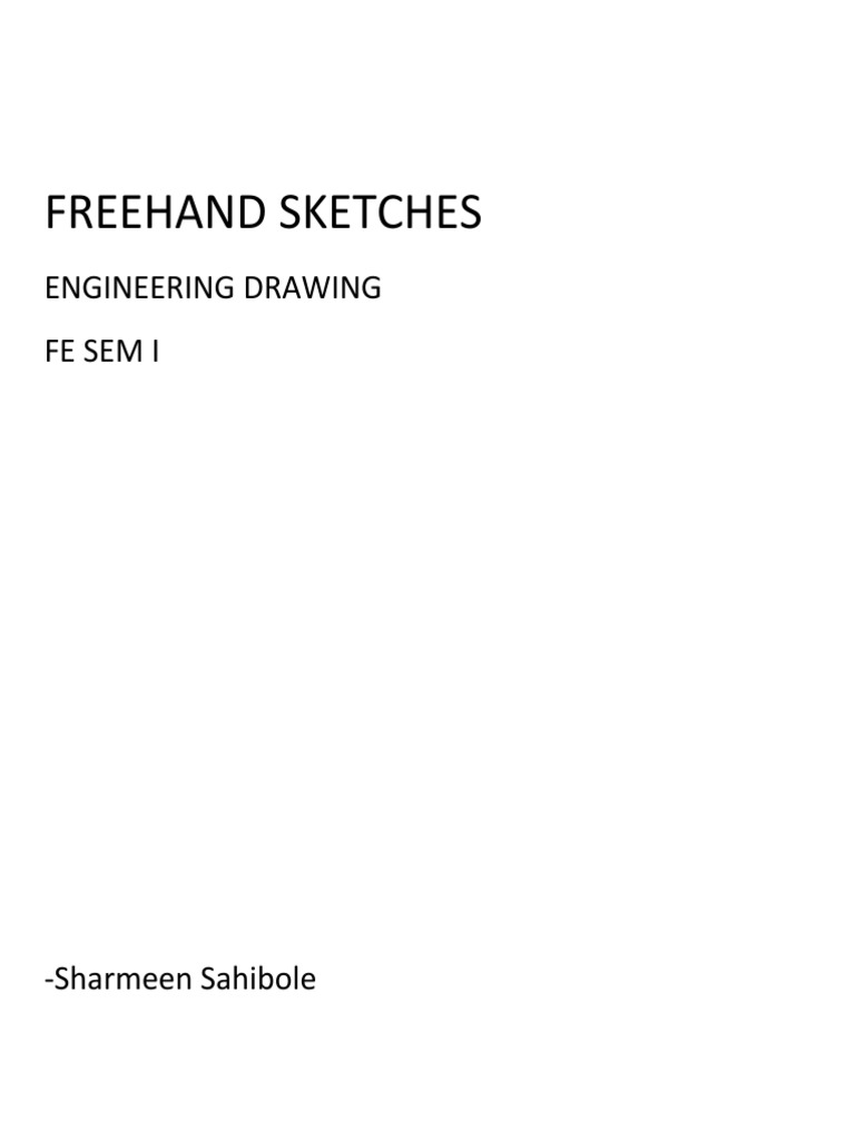 Freehand Sketching Techniques Guide | PDF