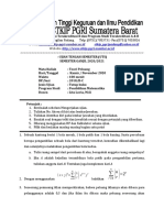 Ujian Tengah Semester Matematika STKIP PGRI Sumbar