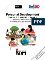 Personal Development: Quarter 2 - Module 1, Week 1