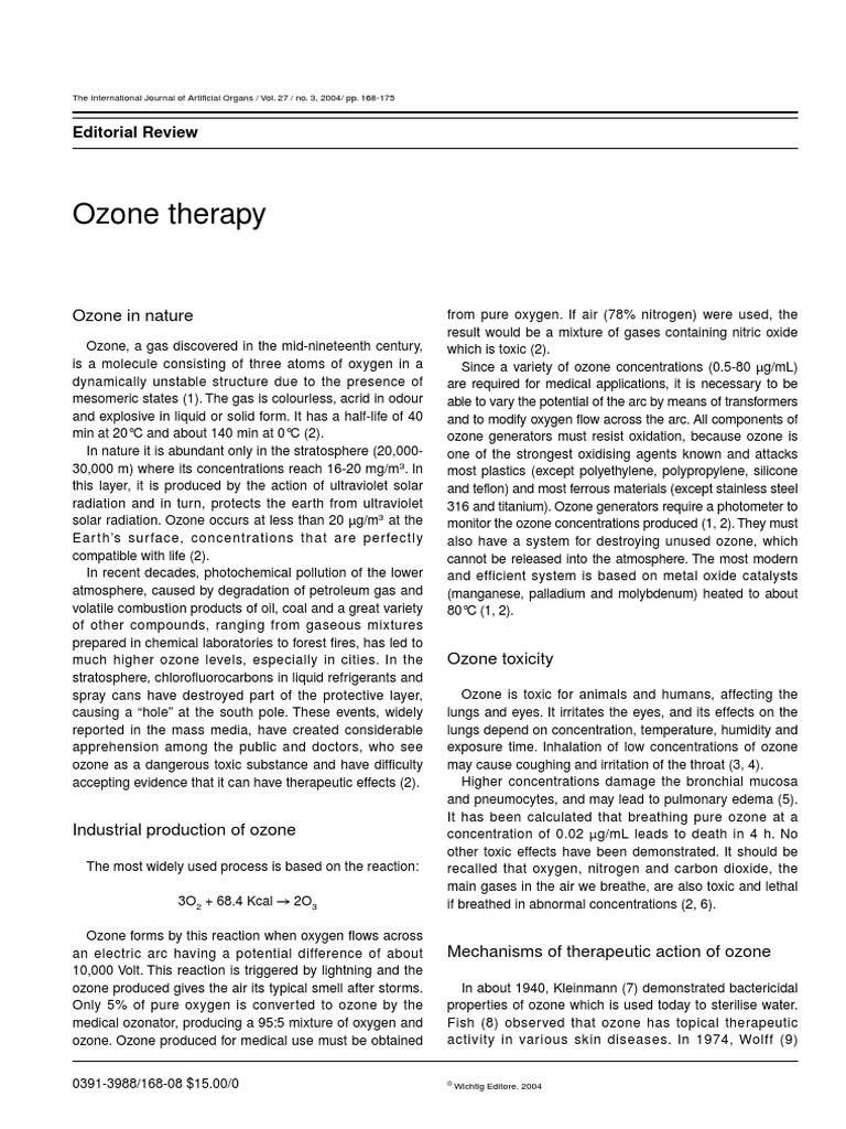 Ozone Therapy PDF Reactive Oxygen Species Glutathione