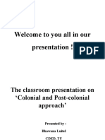 Colonial and Post Colonial Apporoach To CDA, Slide Share