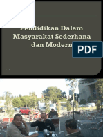 PPT. 9. Pendidikan Dalam Masyarakat Sederhana Dan Modern