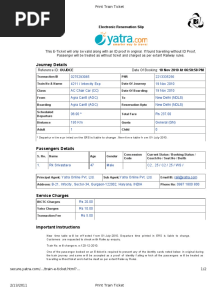 Edit Print Train Ticket