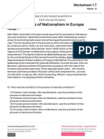 (Worksheet 1.7) - (The Rise of Nationalism in Europe)