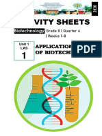 STE Elective Biotech Q4 W1 8 Learning Activity Sheets