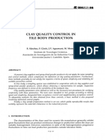 Clay Quality Control in Tile Body Production: E. Sanchez, Gines, J.V. Agramunt, M. Monzo Ceramica