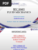 BFC 10403 Fluid Mechanics: Noor Aliza Ahmad