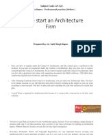 Subject Code AP-522 To Start An Architecture
