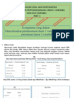 Soal AKM Matematika Persamaan Linier Part1