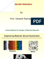 Lectures 3-5 Materials Selection