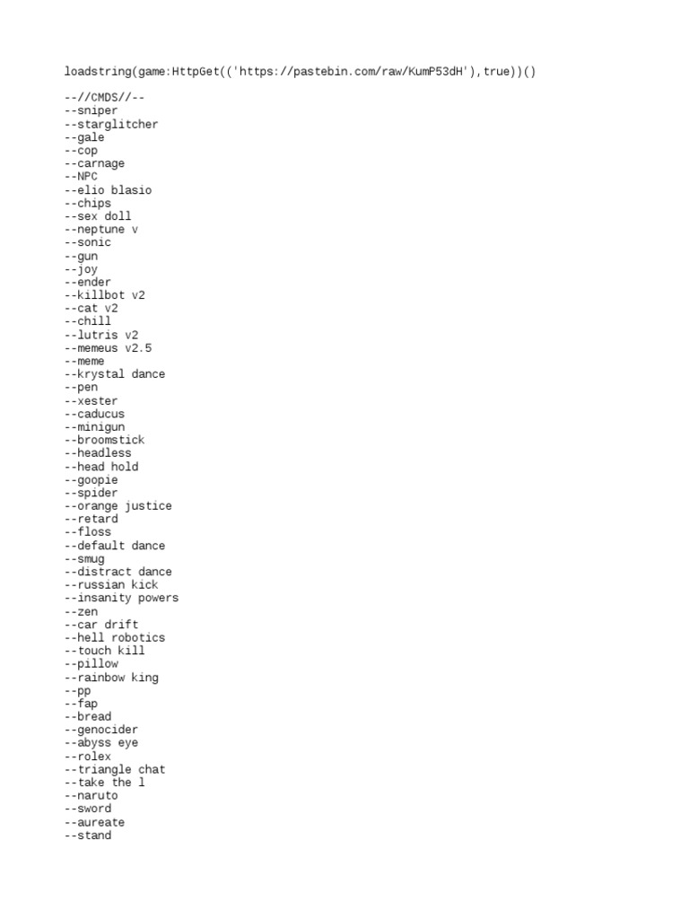 Roblox Script Collection Overview | PDF