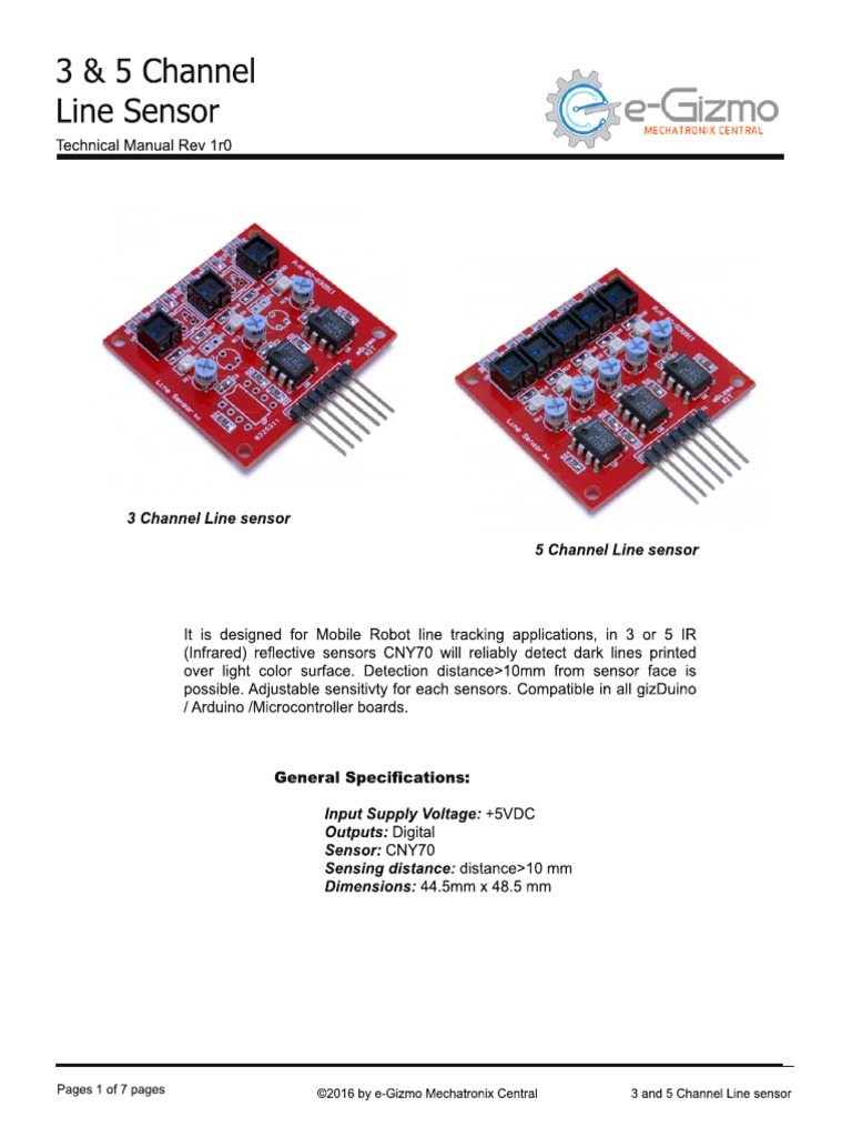 3 & 5 Channel Line Sensor | PDF