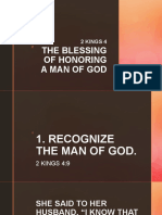 The Blessing of Honoring A Man of God