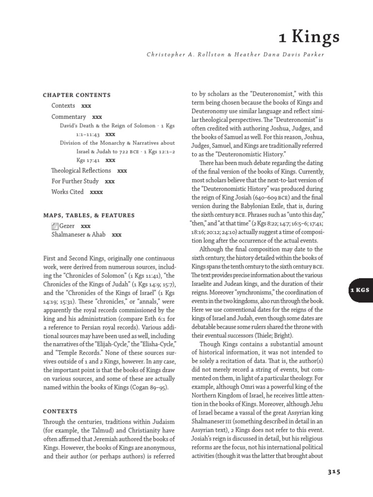 1 2 Kings A Commentary PDF Books Of Kings Solomons