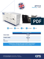 Three Phase 771kVA Generator Ratings and Specifications
