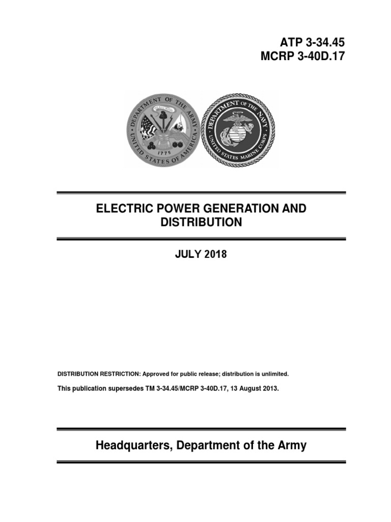 Electric Power Generation & Distribution Guide | PDF | Emergency | Military