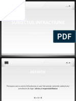 7. Subiectul infractiunii